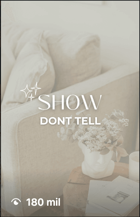 Show don't tell